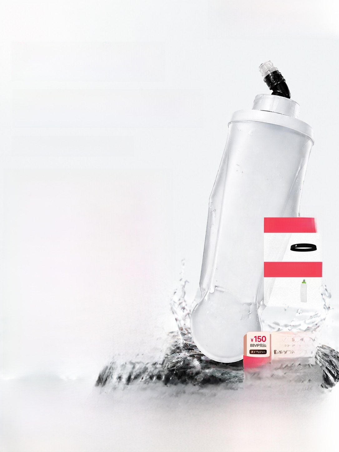 Running Gear Marathon - FlipBelt Sport Soft Water Bottle Portable