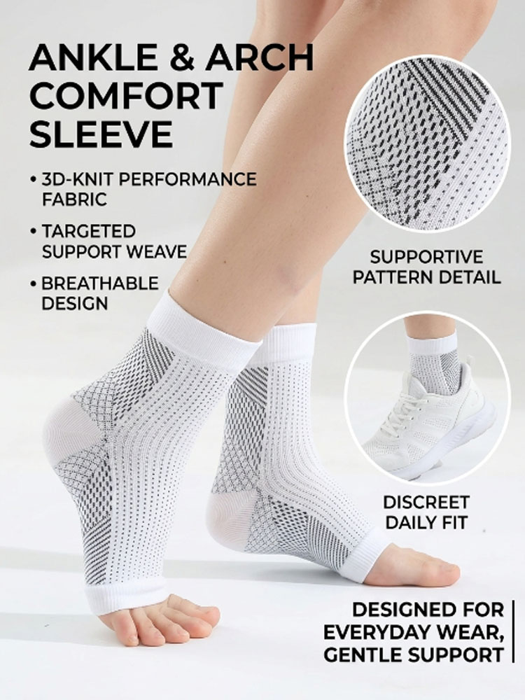 Compression Calf Sleeve - Solid White Calf Sleeves Elastic Sports
