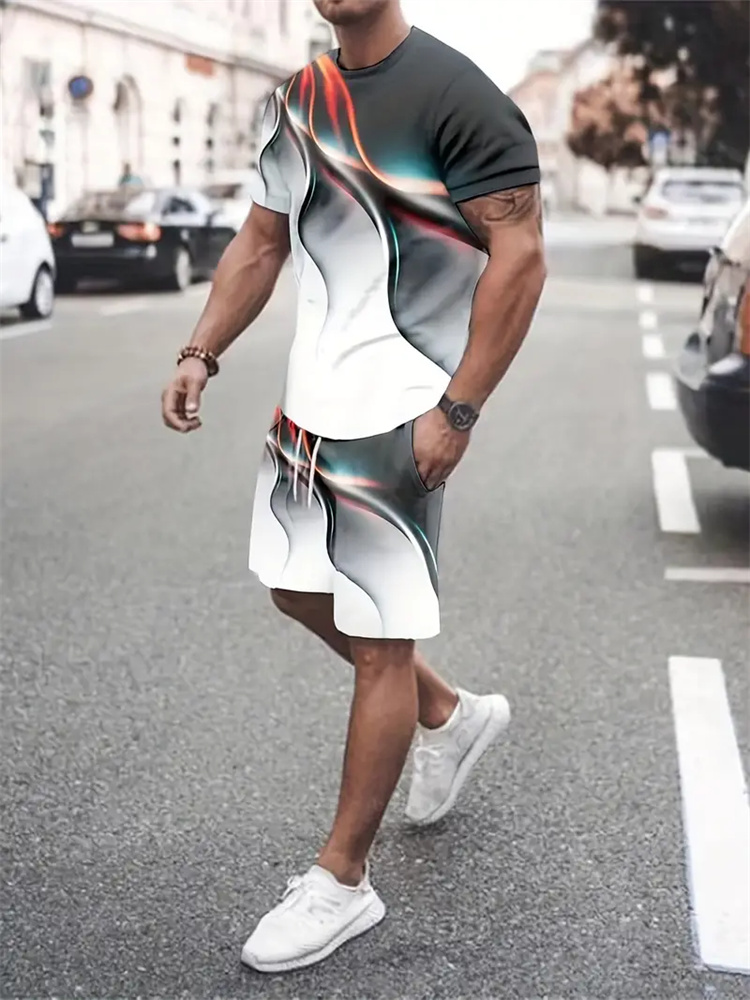Men Women Gradient Texture T-s - Running Gears 评论和价格