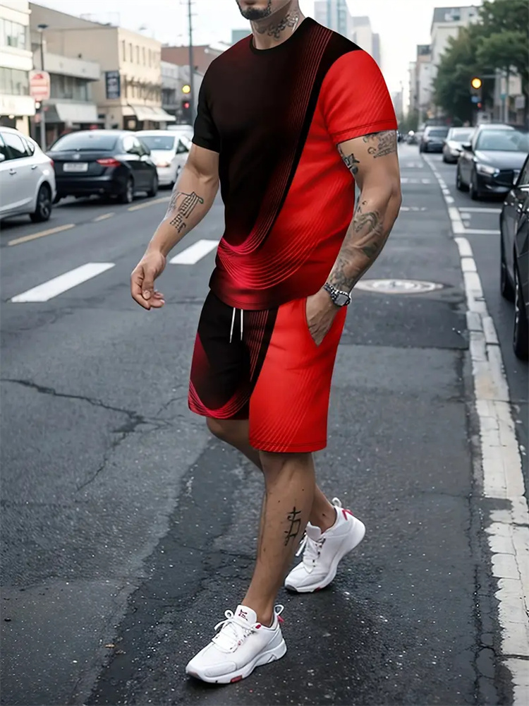 Men Women Gradient Texture T-s - Running Gears 评论和价格