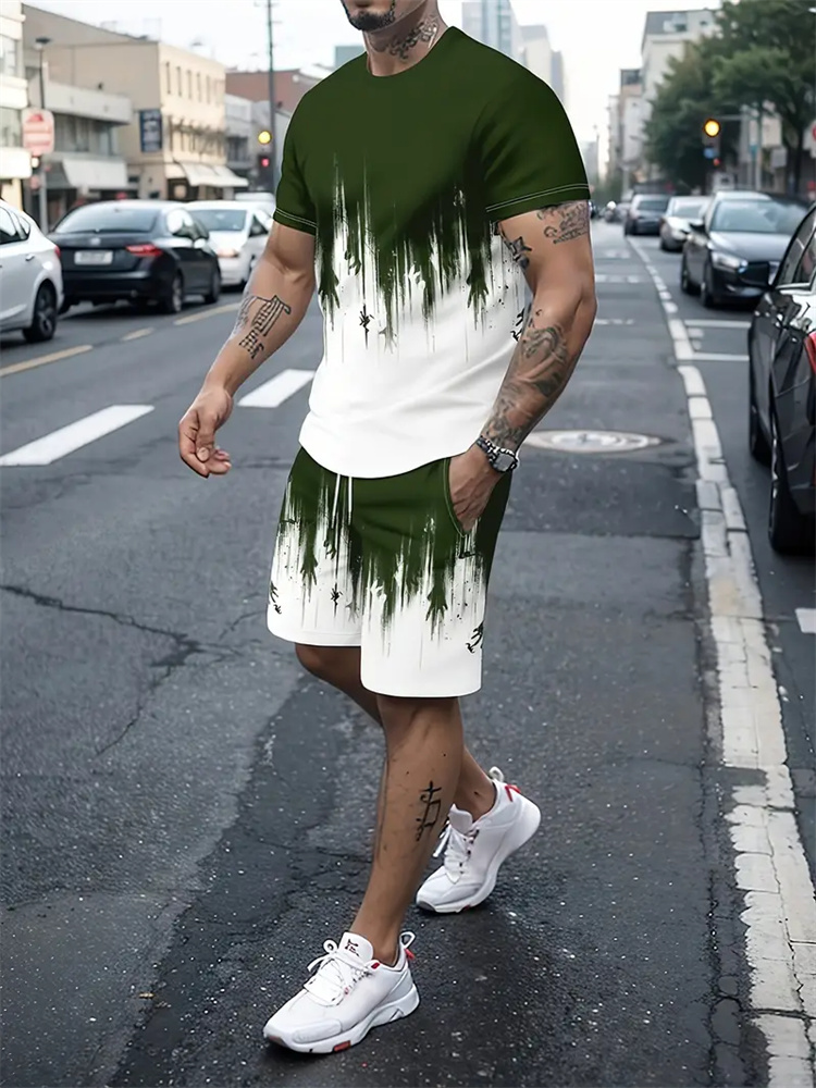 Men Women Gradient Texture T-s - Running Gears 评论和价格