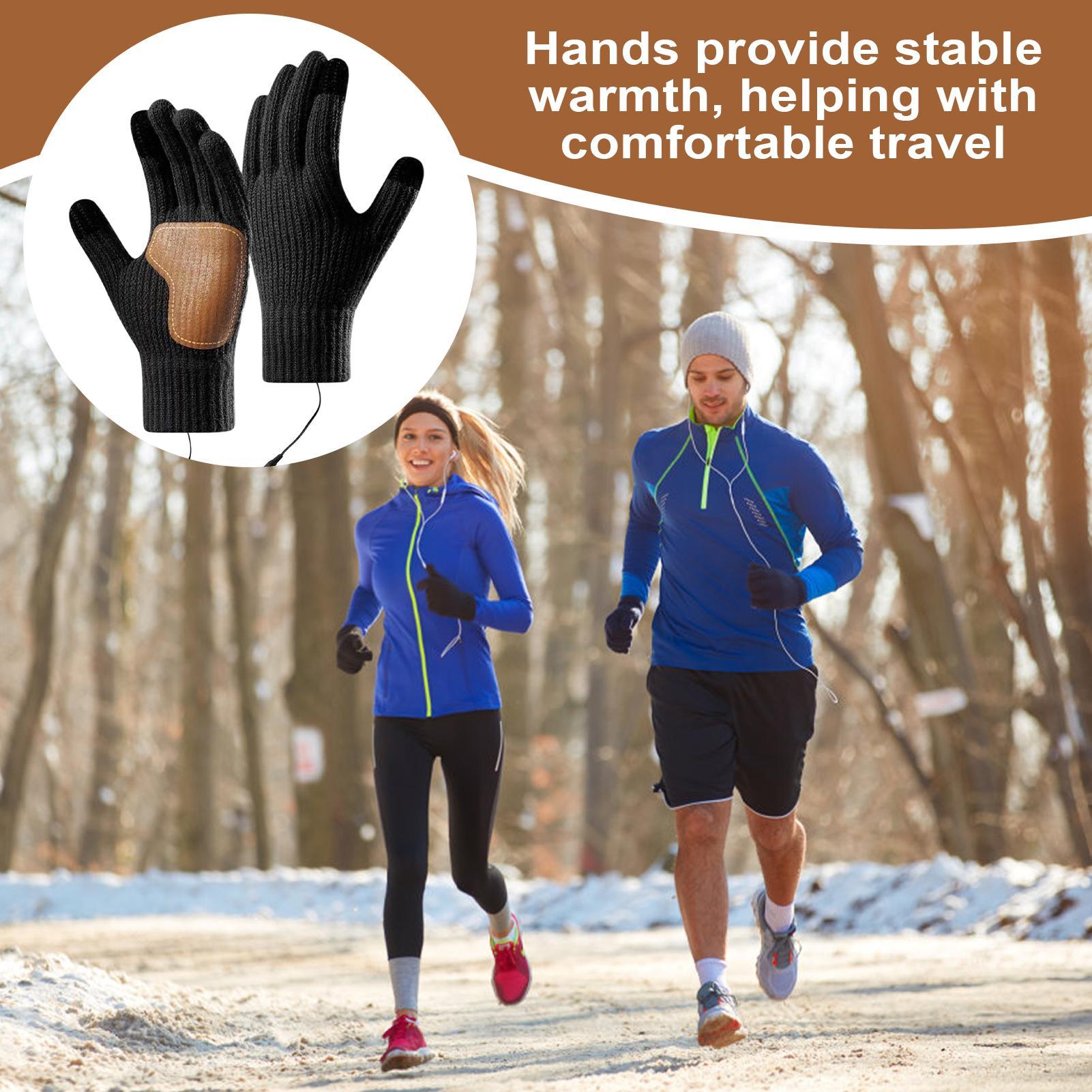 USB Heated Gloves with Touchsc - Running Gear For Cold Weather 评论和价格